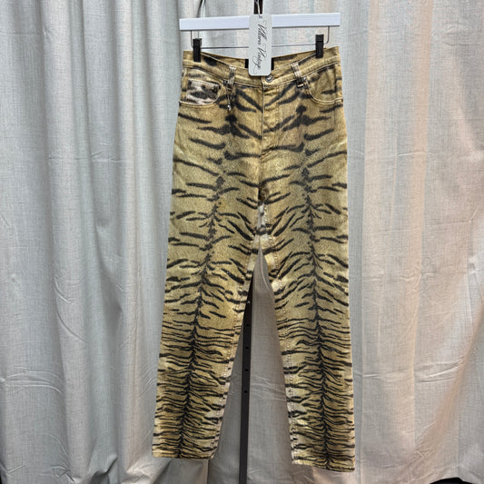 Roberto Cavalli Animal-Print Straight Leg Pants