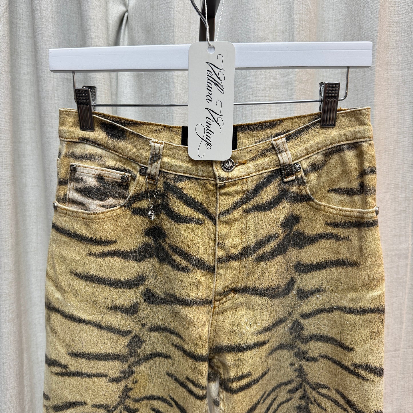 Roberto Cavalli Animal-Print Straight Leg Pants