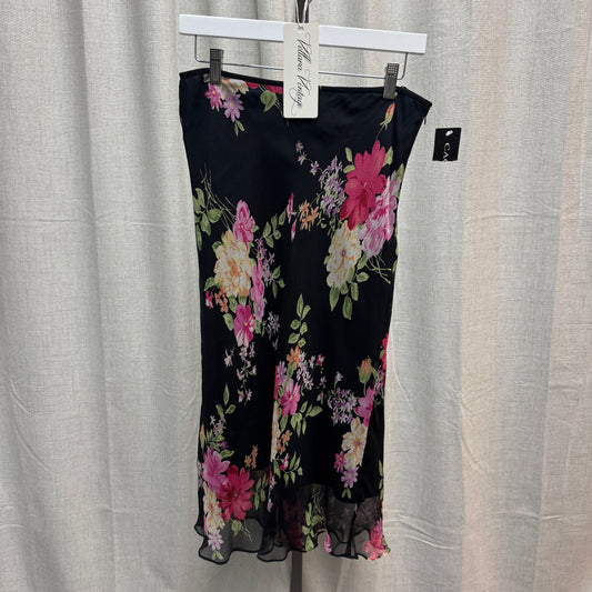 Cachet Silk Floral Midi Skirt