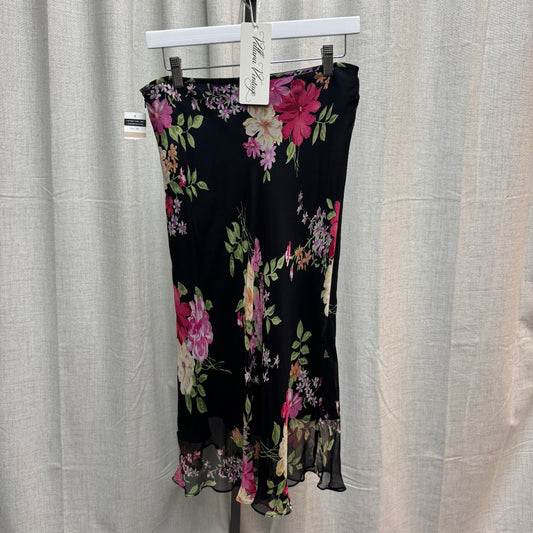 Cachet Silk Floral Midi Skirt
