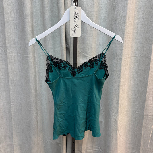 Turquoise Lace Cami Tank Top
