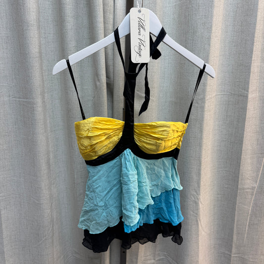 Bebe Colorblock Halter Top