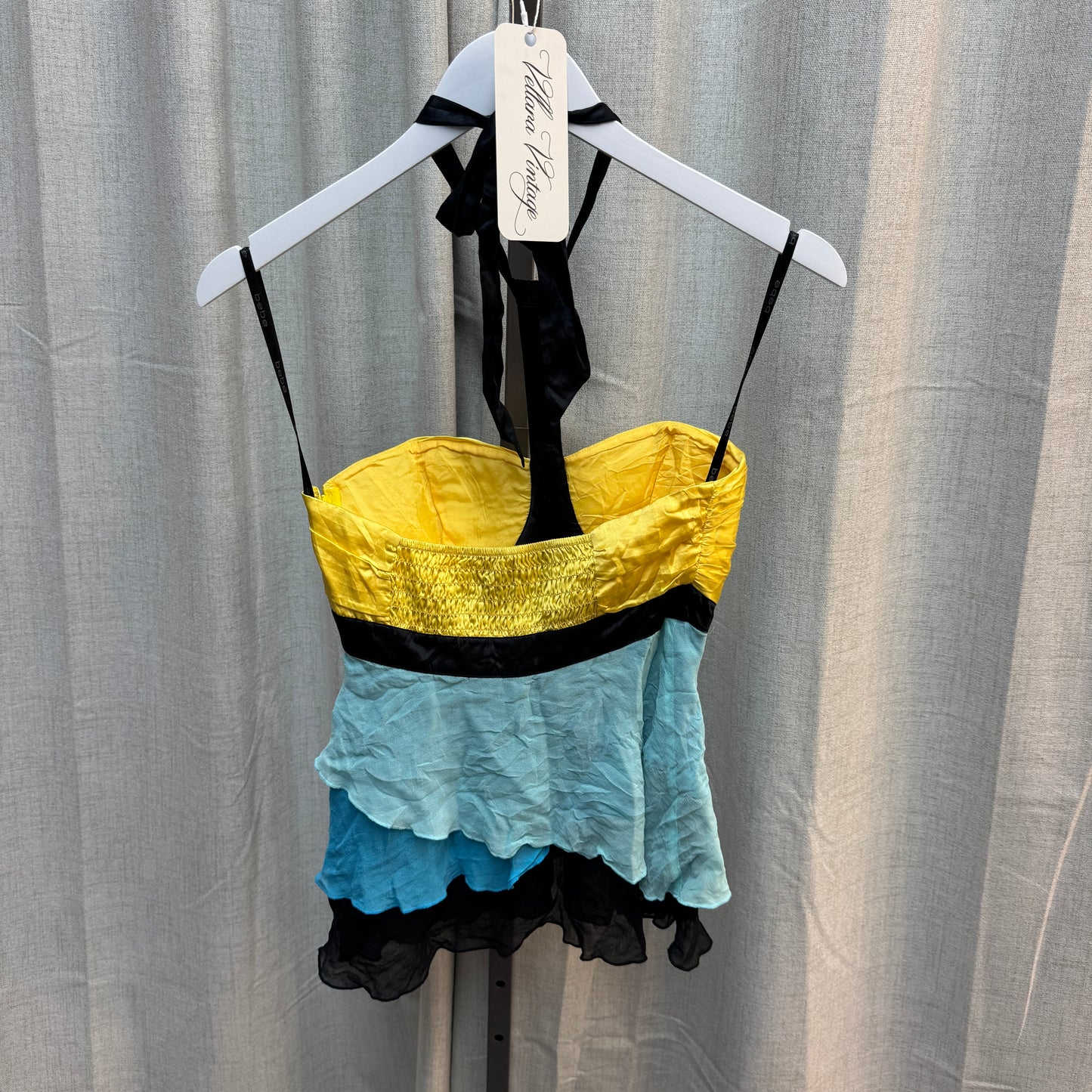 Bebe Colorblock Halter Top