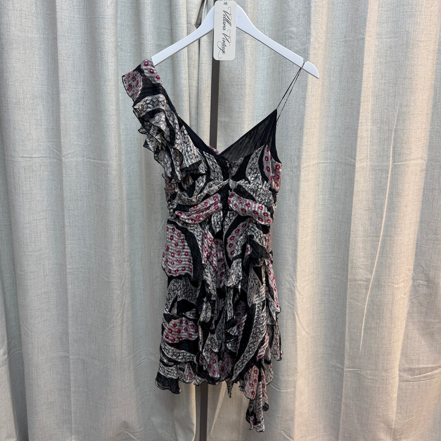 Isabel Marant Silk Asymmetrical Ruffle Midi Dress
