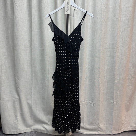 Polka Dot Ruffle Maxi Dress