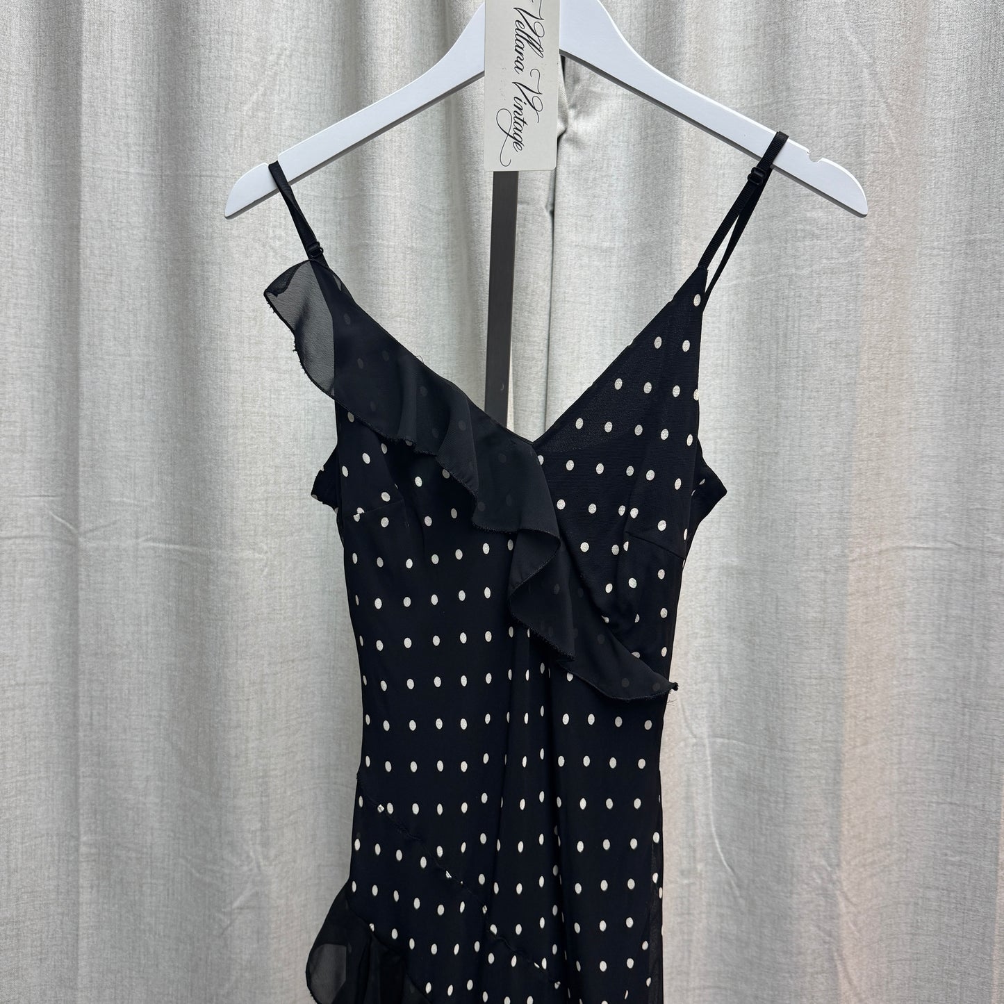 Polka Dot Ruffle Maxi Dress