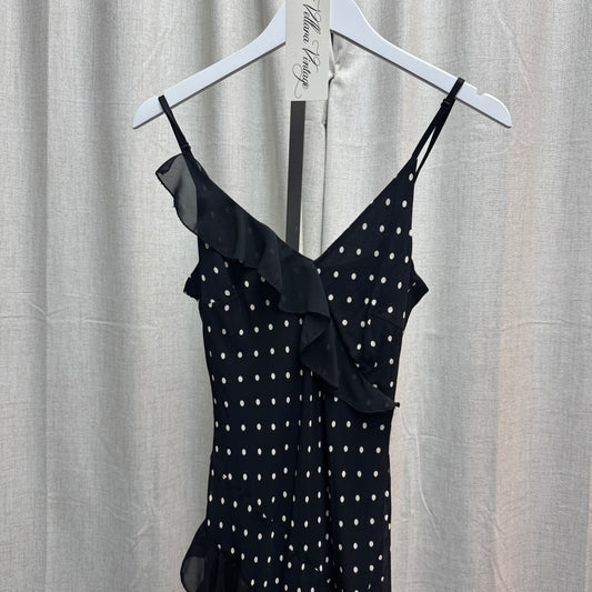 Polka Dot Ruffle Maxi Dress