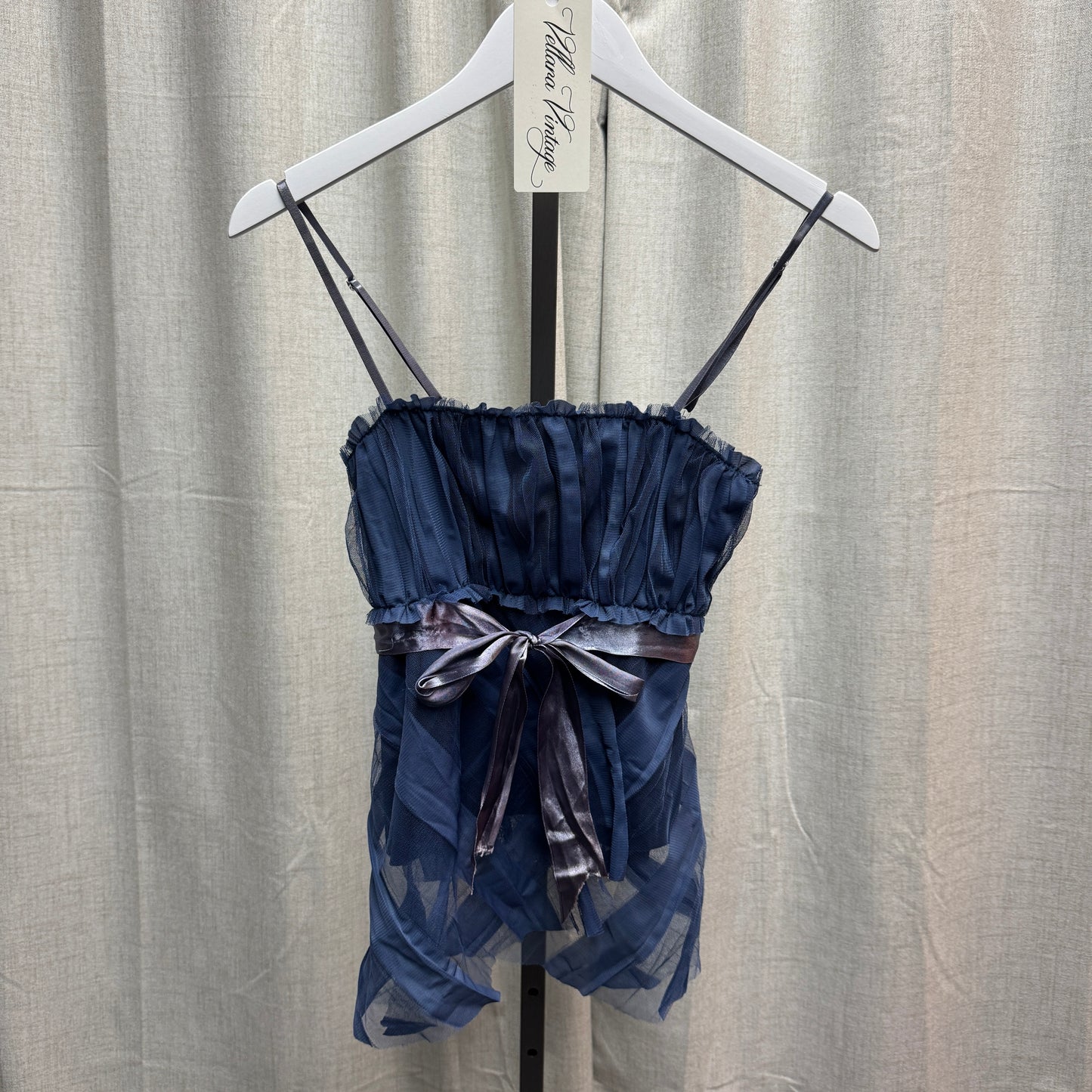 Charbell Blue Bow Layered Tank Top