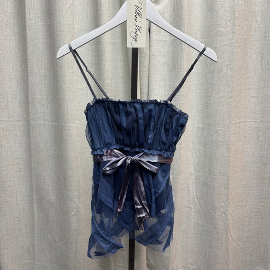 Charbell Blue Bow Layered Tank Top
