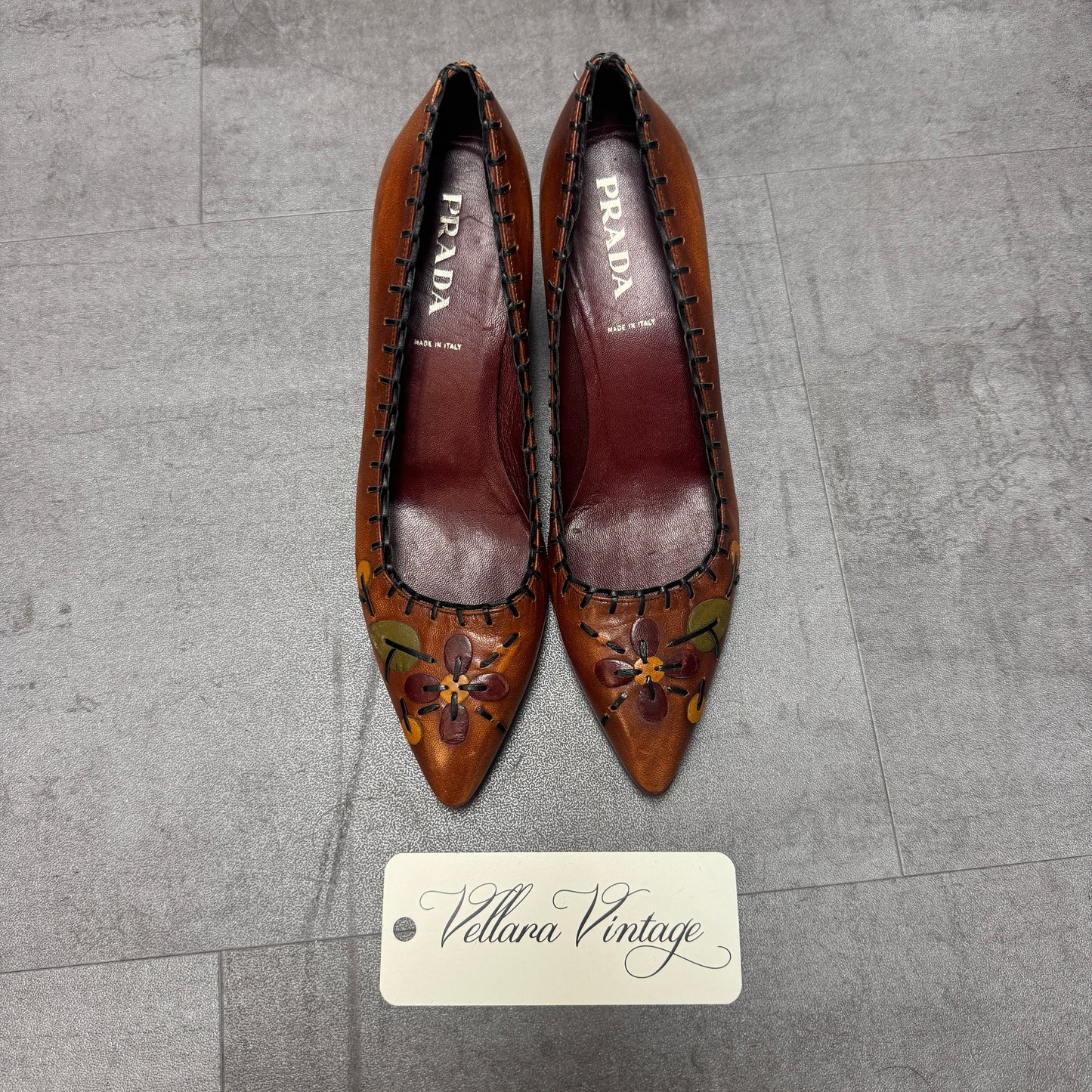 Prada F/W 1999 Brown Leaves Pumps