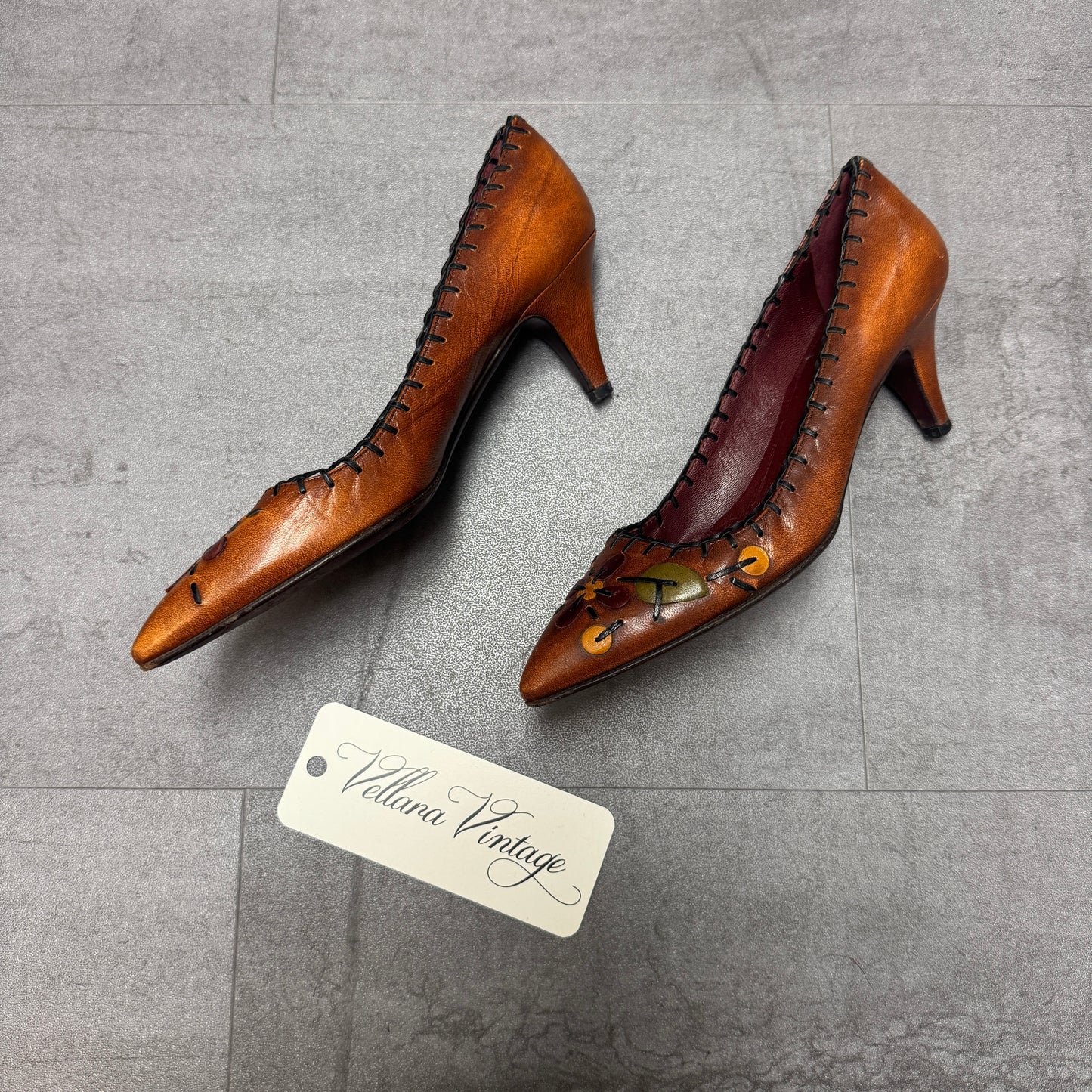 Prada F/W 1999 Brown Leaves Pumps