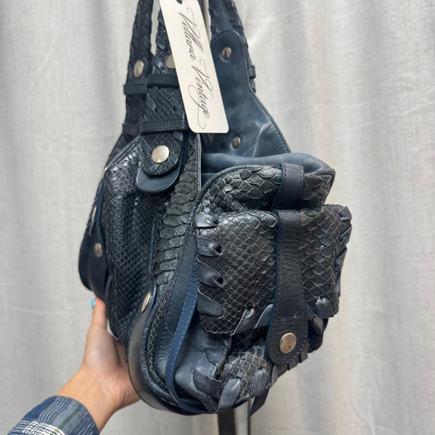 Chloé Blue Python Silverado Bag