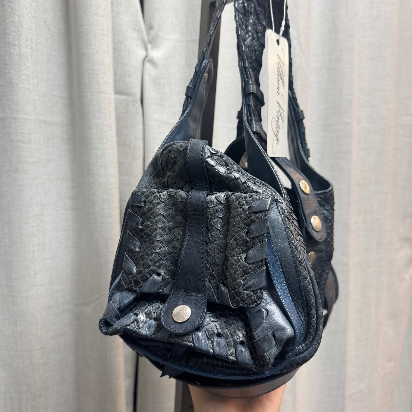Chloé Blue Python Silverado Bag