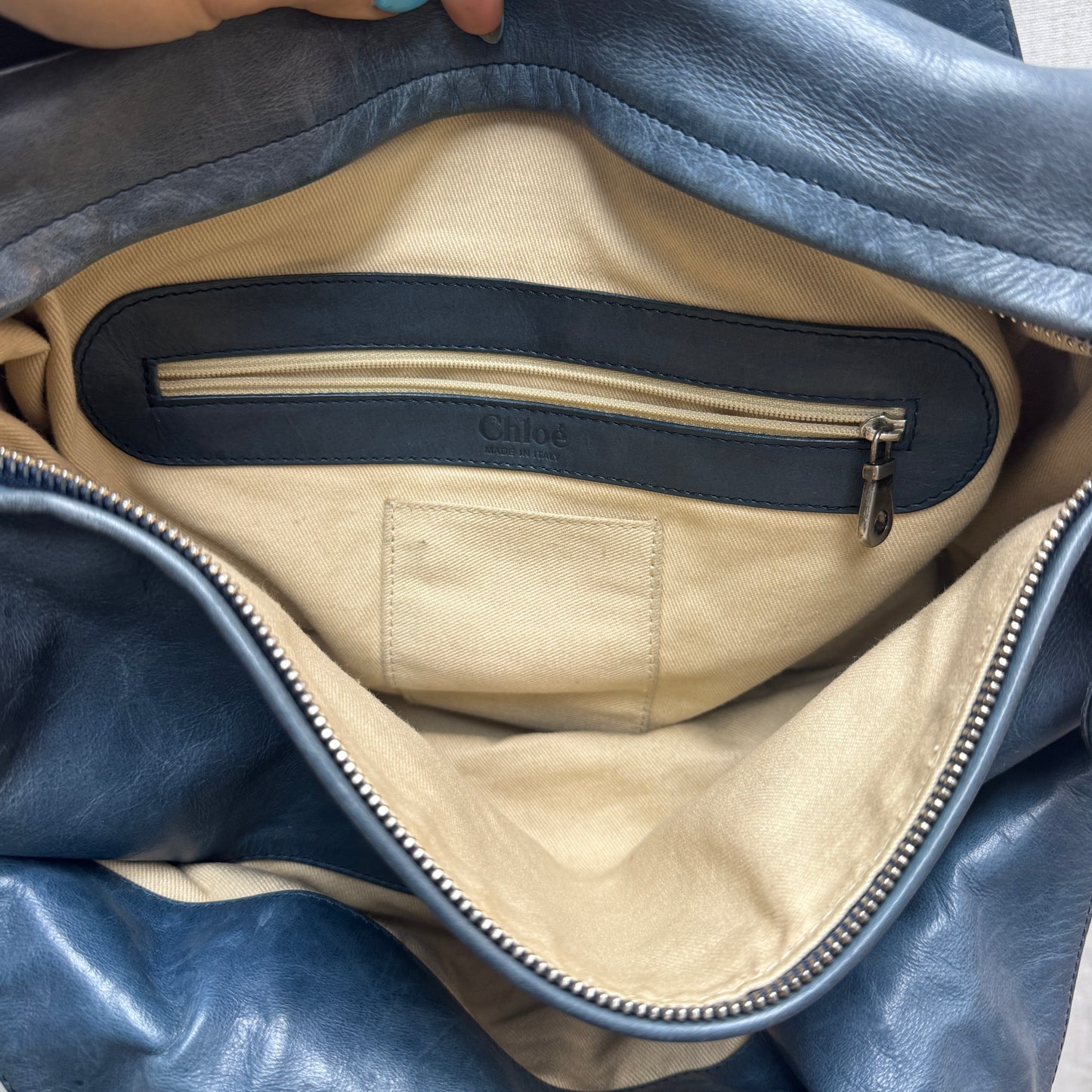 Chloé Blue Python Silverado Bag
