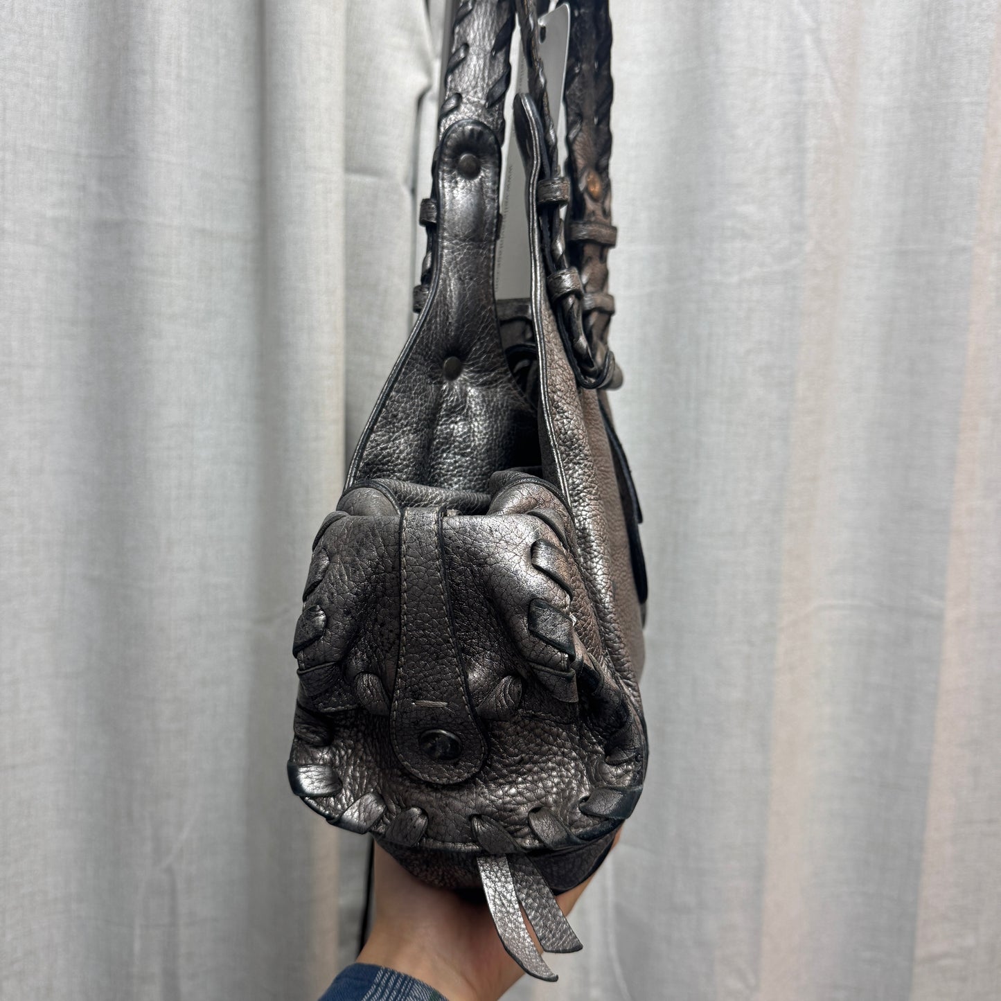Chloé Silver Leather Silverado Bag