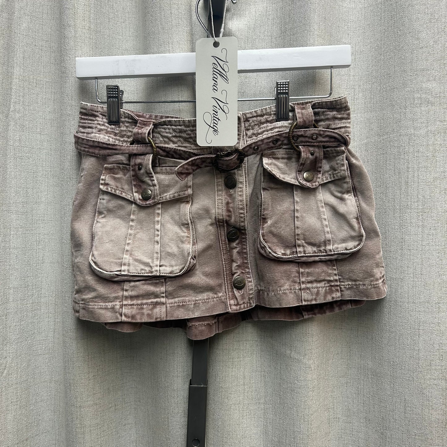 Just Cavalli Brown Cargo Mini Skirt