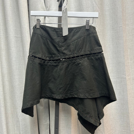 Plein Sud Black Eyelet Hook Asymmetrical Skirt