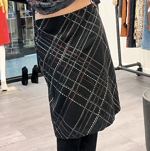Plaid Pencil Skirt